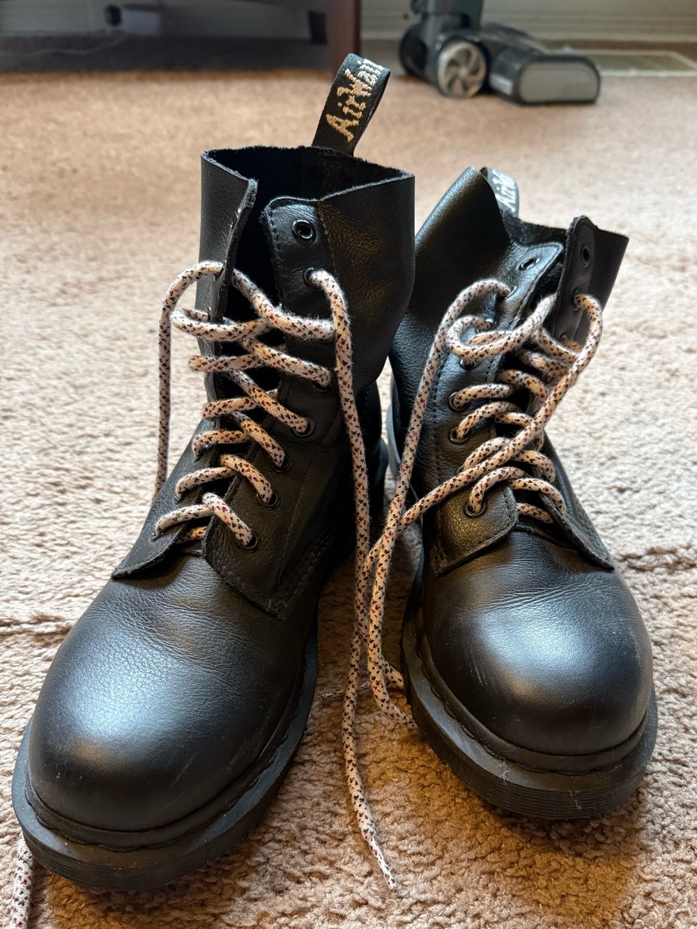 Doc Martens Women’s 9- Black Leather Lace-Up Combat Boots